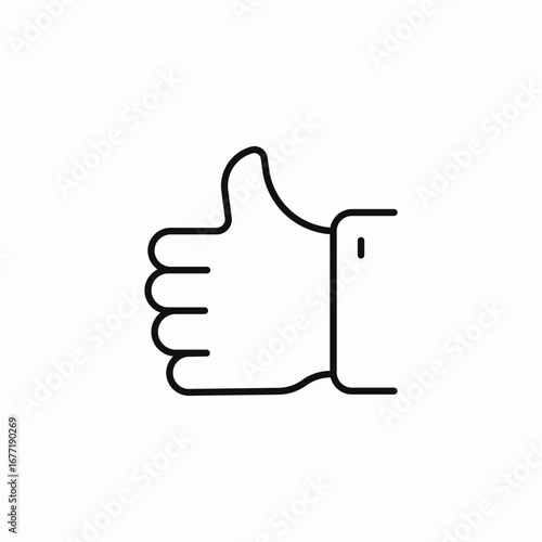 hand with a thumb up symbol icon sign vector
