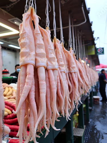 Squid  for sale on the market