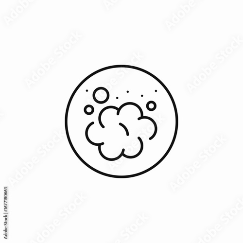 microscopic bacteria in circle icon sign vector
