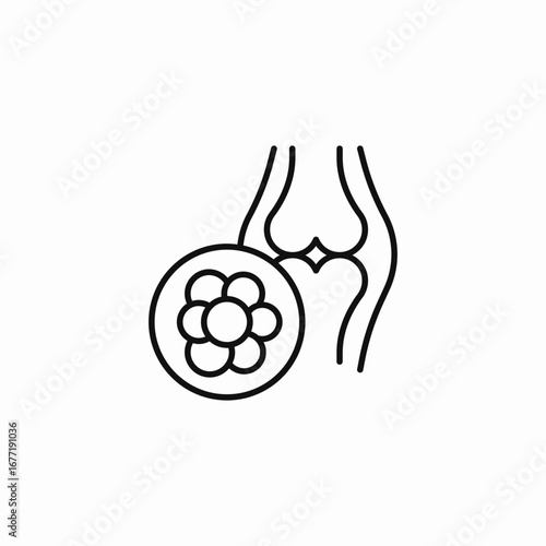 pollen in the joint icon sign vector
