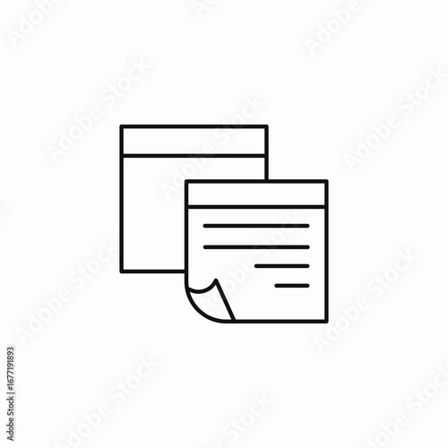 sticky notes memo icon sign vector