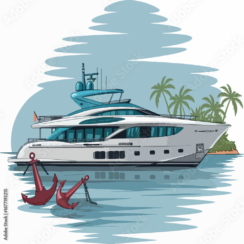 yacht, boat, sail, ship, illustration, vector, vacation, design, sea, ocean, travel, transport, summer, adventure, water, sailboat, nautical, object, transportation, isolated, background, beach, 