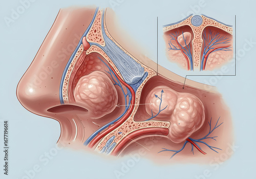 Nasal cavity anatomy illustration