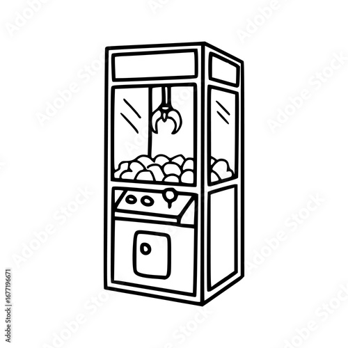 outline of a prize claw machine