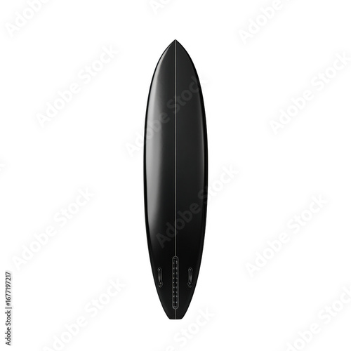 A Sleek Black Surfboard Ready To Ride The Waves [Transparent Background PNG]