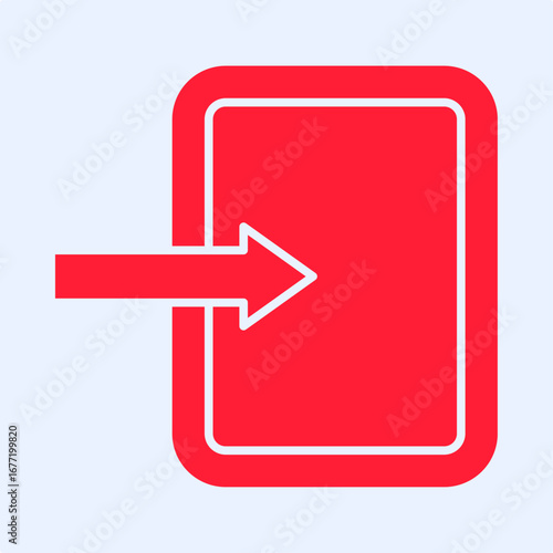 Login symbol trendy artwork useful vector Illustration red design gorgeous colorful background