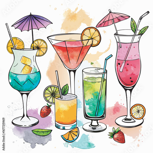  A Selection of Watercolor Cocktails