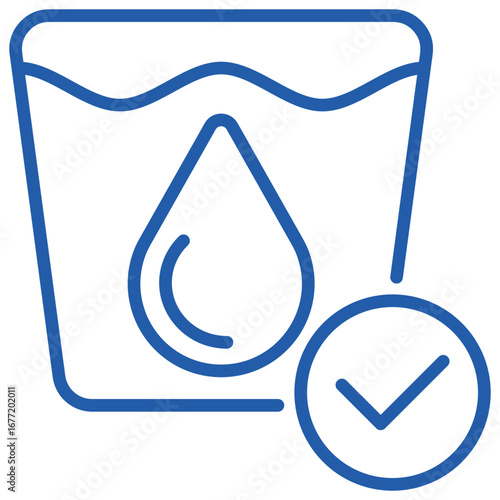 Sanitation Outline Blue Icon
