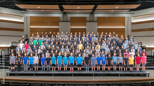 Wallpaper Mural Grandparents attend a school play starring their 8 year old grandkids in an auditorium with stage lights costume props and audience applause filling the air shown in a dramatic Torontodigital.ca