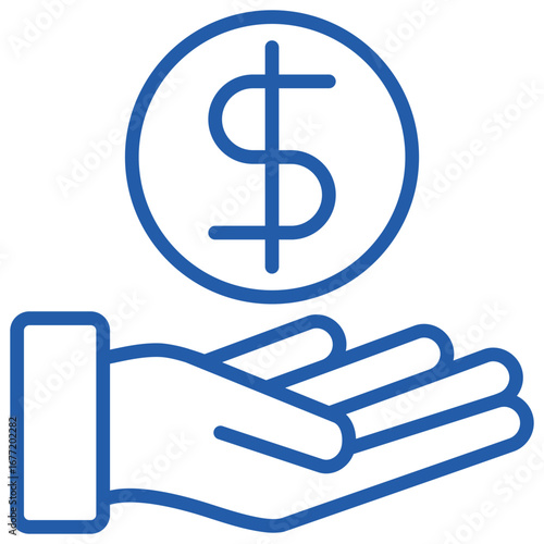 Prosperity Outline Blue Icon