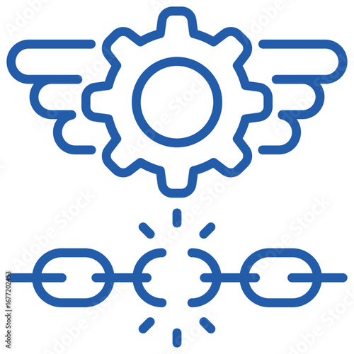 Freedom Outline Blue Icon
