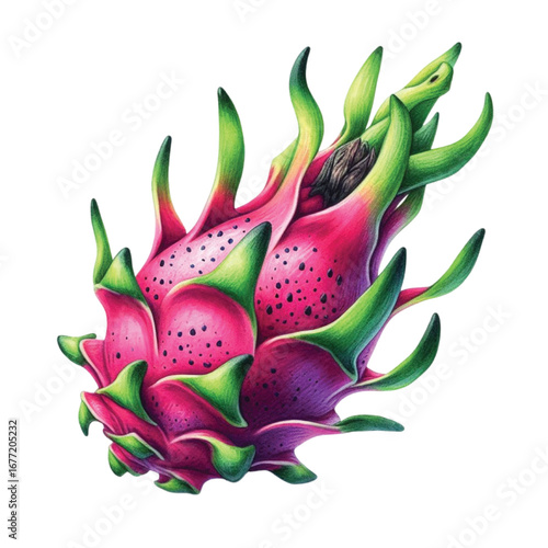 dragon fruit transparent bg