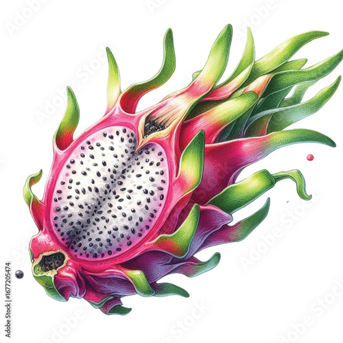 dragon fruit transparent bg