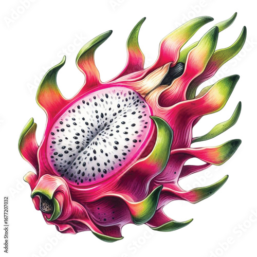 dragon fruit transparent bg
