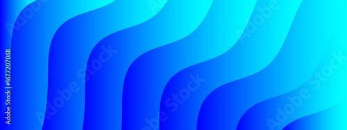 Abstract gradient background with flowing wavy shapes in shades of green and blue. Sense of depth and motion, blending colors seamlessly for a modern and dynamic visual effect.