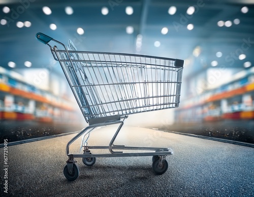 Wallpaper Mural supermarket shopping cart Torontodigital.ca