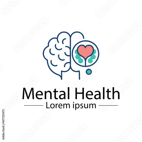 Minimalist mental health logo