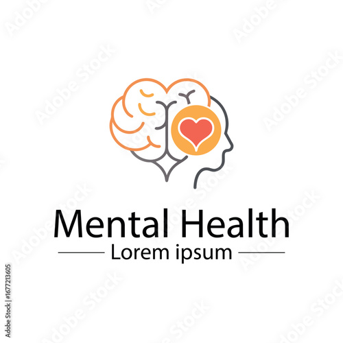 Minimalist mental health logo
