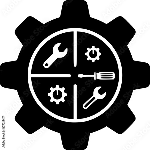 settings icon flat vector icon
