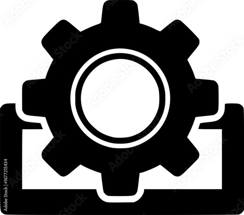 settings icon flat vector icon
