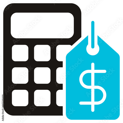Cost Glyph Blue Grey Icon