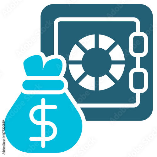 Savings Glyph Blue Icon