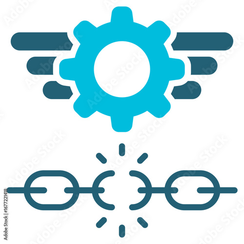 Freedom Glyph Blue Icon