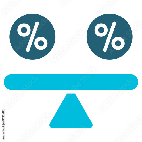 Equity Glyph Blue Icon