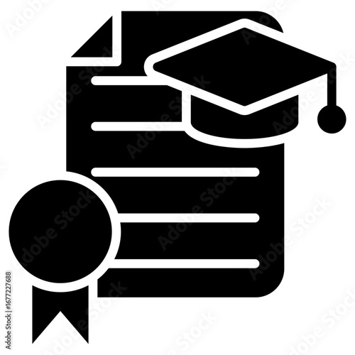 Education Glyph Black Icon