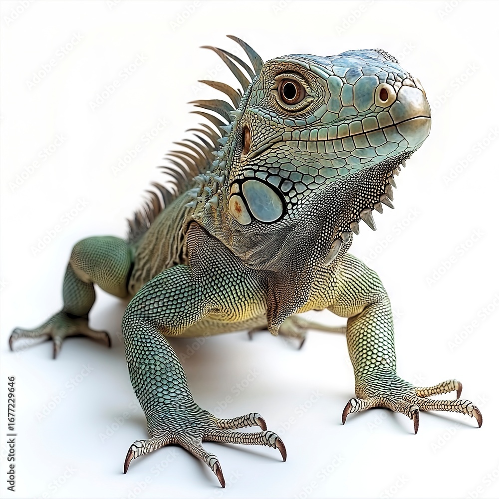 Obraz premium Photo of Iguana Isolated on white background