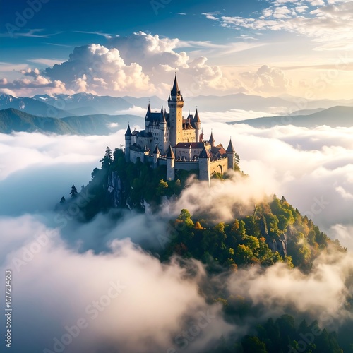 Wallpaper Mural Castle atop a cloud sea Torontodigital.ca