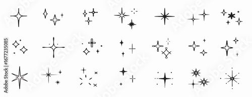 30 Sparkling Star Icons: Glitter, Shine, Twinkle Effects