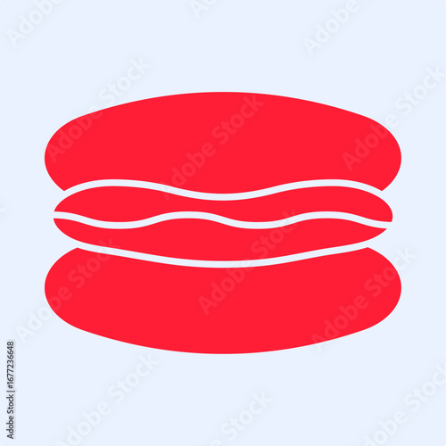 Hot Dog symbol trendy artwork useful vector Illustration red design handsome colorful background