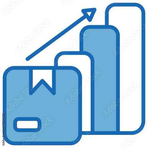 Consumption Blue White Icon Editable Stroke