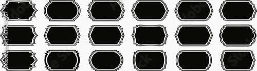 Collection of 24 Black and Silver Decorative Frames