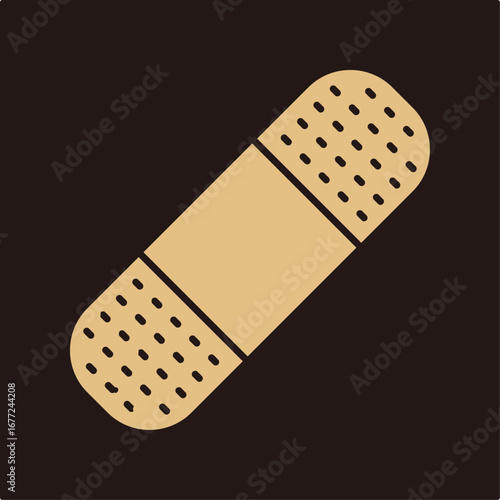 Plaster symbol trendy artwork useful vector Illustration brown design beautiful colorful background