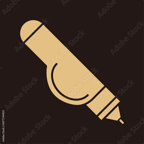 Corrector symbol trendy artwork useful vector Illustration brown design cute colorful background