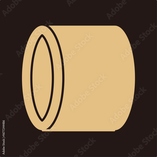 Metal Coil symbol trendy artwork useful vector Illustration brown design handsome colorful background