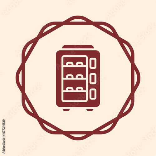 Vending Machine symbol trendy artwork useful vector Illustration circle design beautiful colorful background
