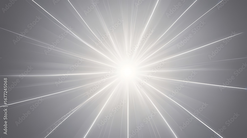 Obraz premium Bright white starburst with radiating light beams against a dark background