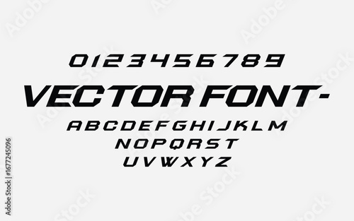 Geometric and Slanted Lettering Alphabet

