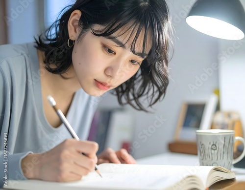 明日のために努力を重ねる、ひたむきな女性の姿