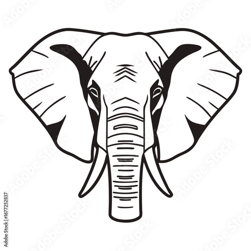 Wallpaper Mural elephant vector illustration Torontodigital.ca