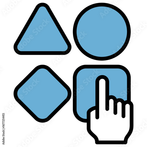 Choice Blue Black Icon Editable Stroke