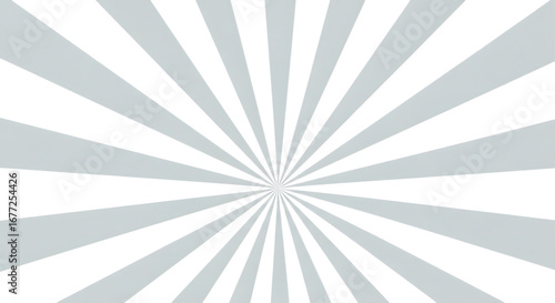 Radial pattern of grey and white stripes emanating from the center, isolated on transparent background
