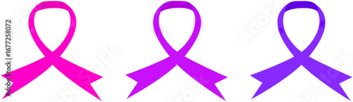 A set of Multicolored ribbon symbolizes awareness, unity, and global action for World AIDS Day, illustration vector