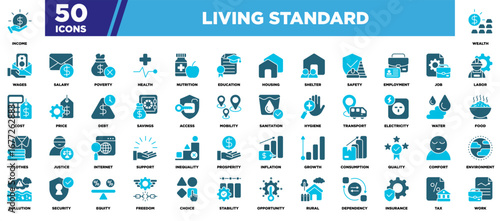 Living Standard Iconset Glyph Blue