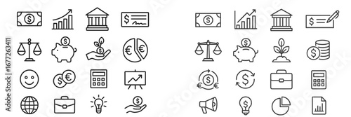 Financial and Business Icons Set