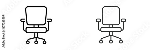 Office chair icon set
