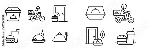 Food Delivery Icons Set